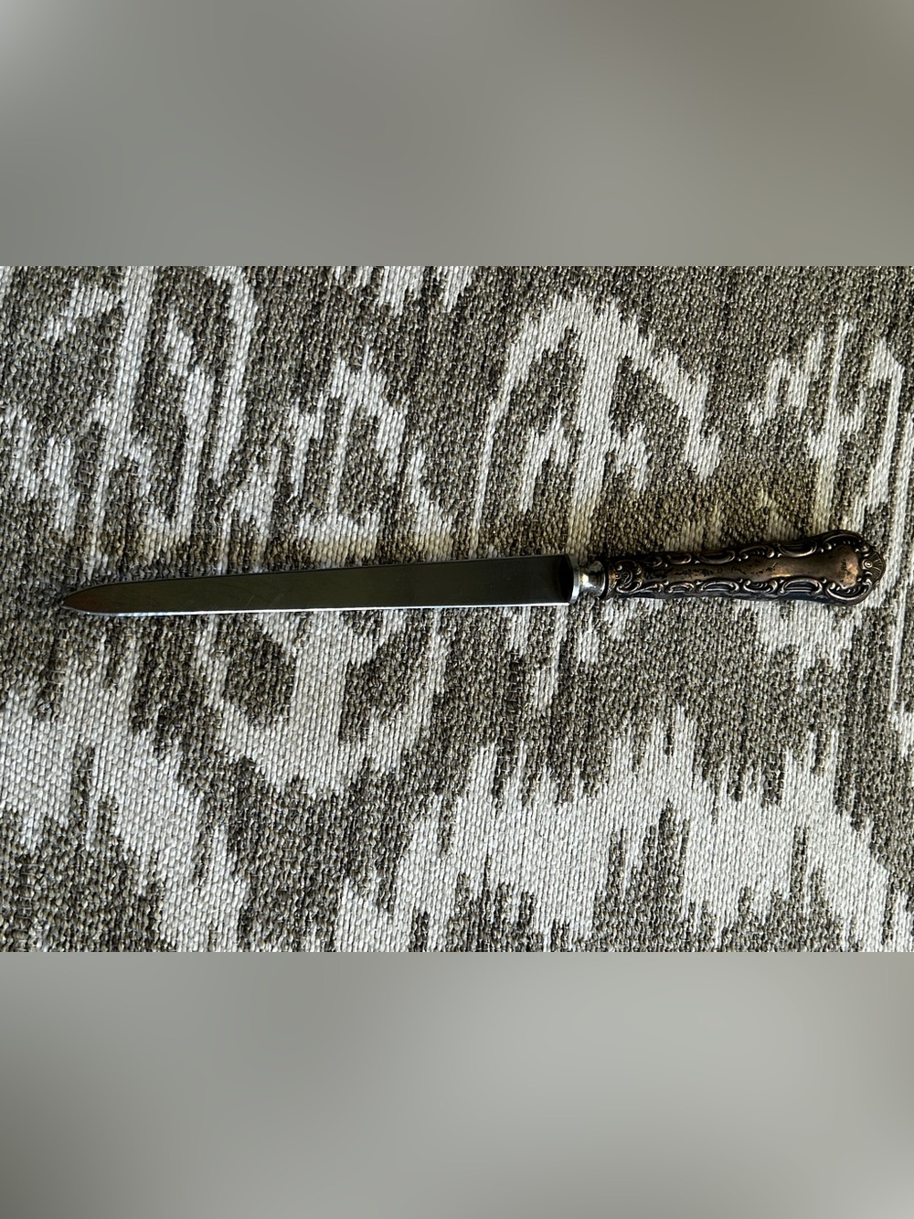 Vintage Birks Sterling Silver Handle LETTER OPENER Pompadour 8" Strasbourg Style